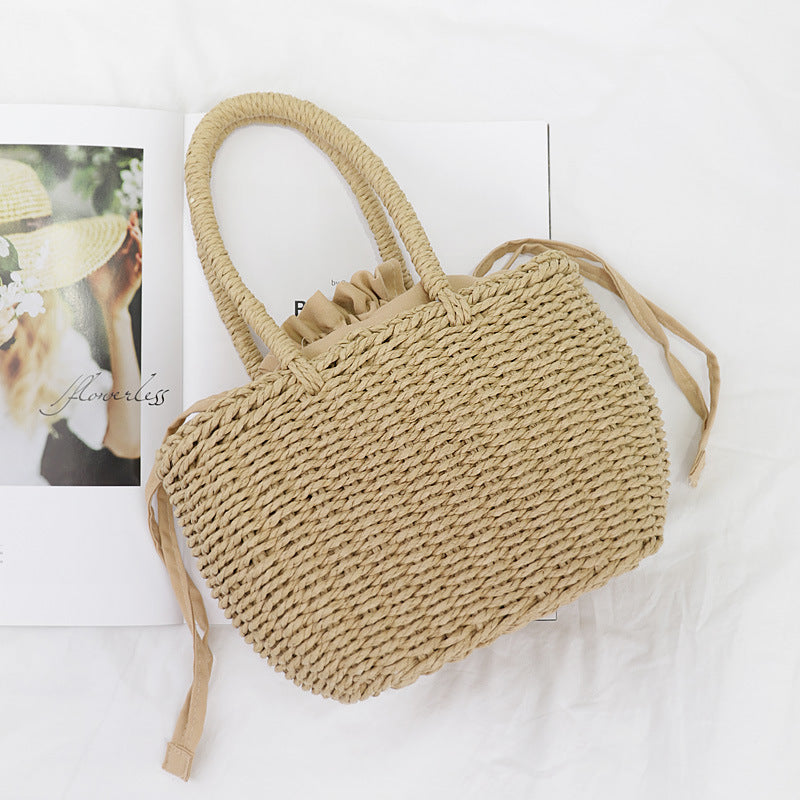 Straw Woven Beach Rattan Shoulder Bag