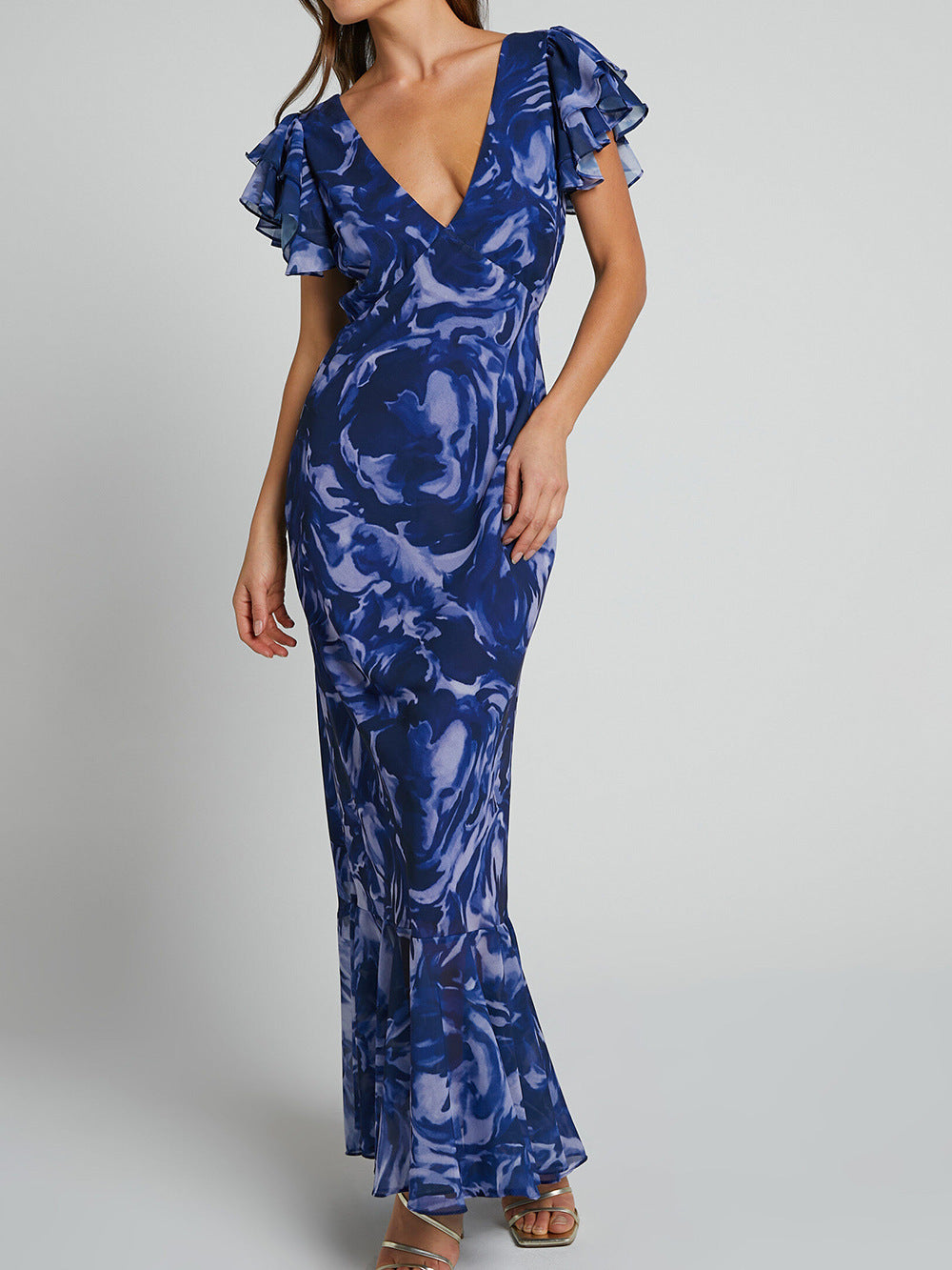 Abby || V-neck Bell Sleeve Dress