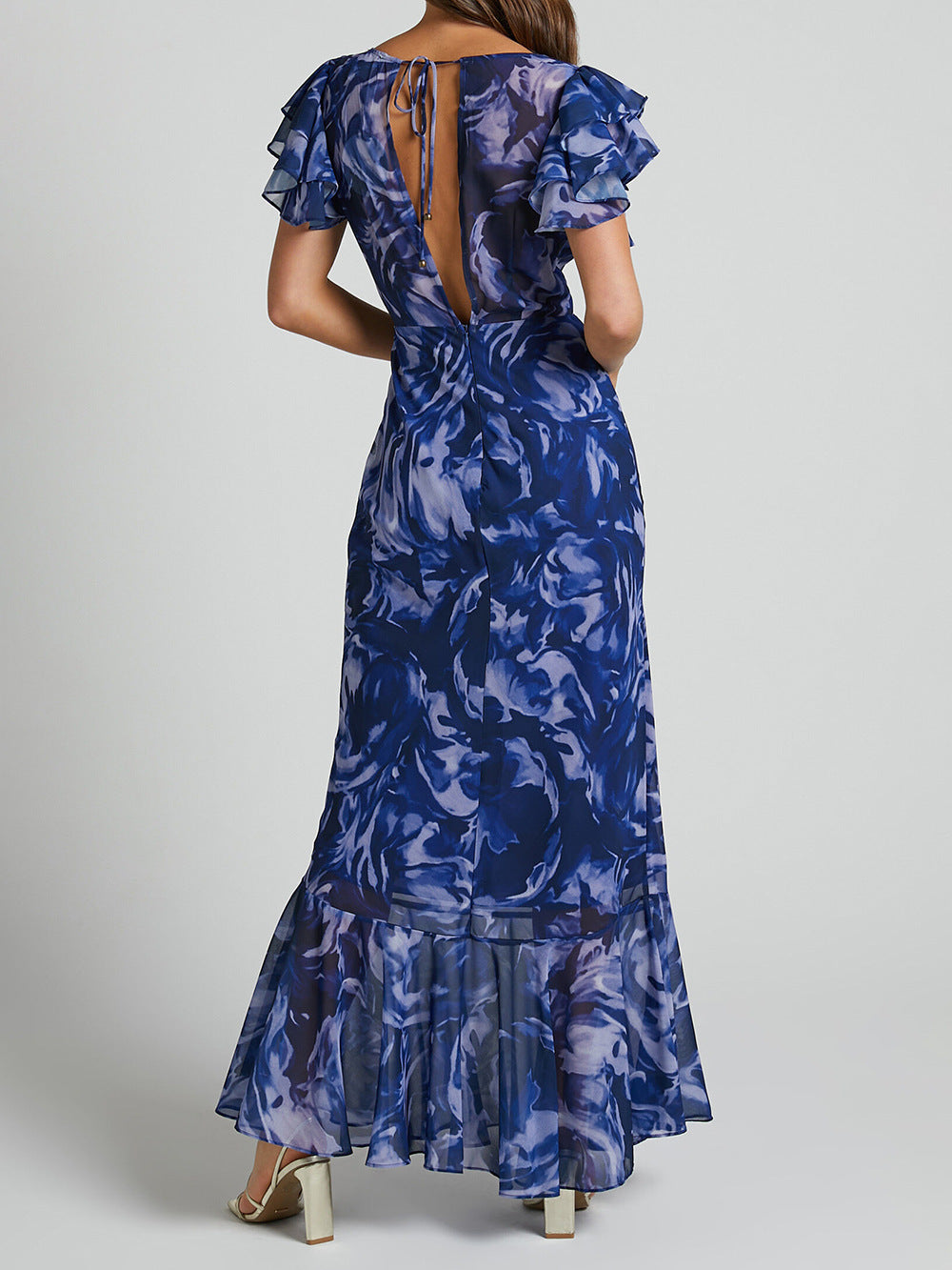 Abby || V-neck Bell Sleeve Dress