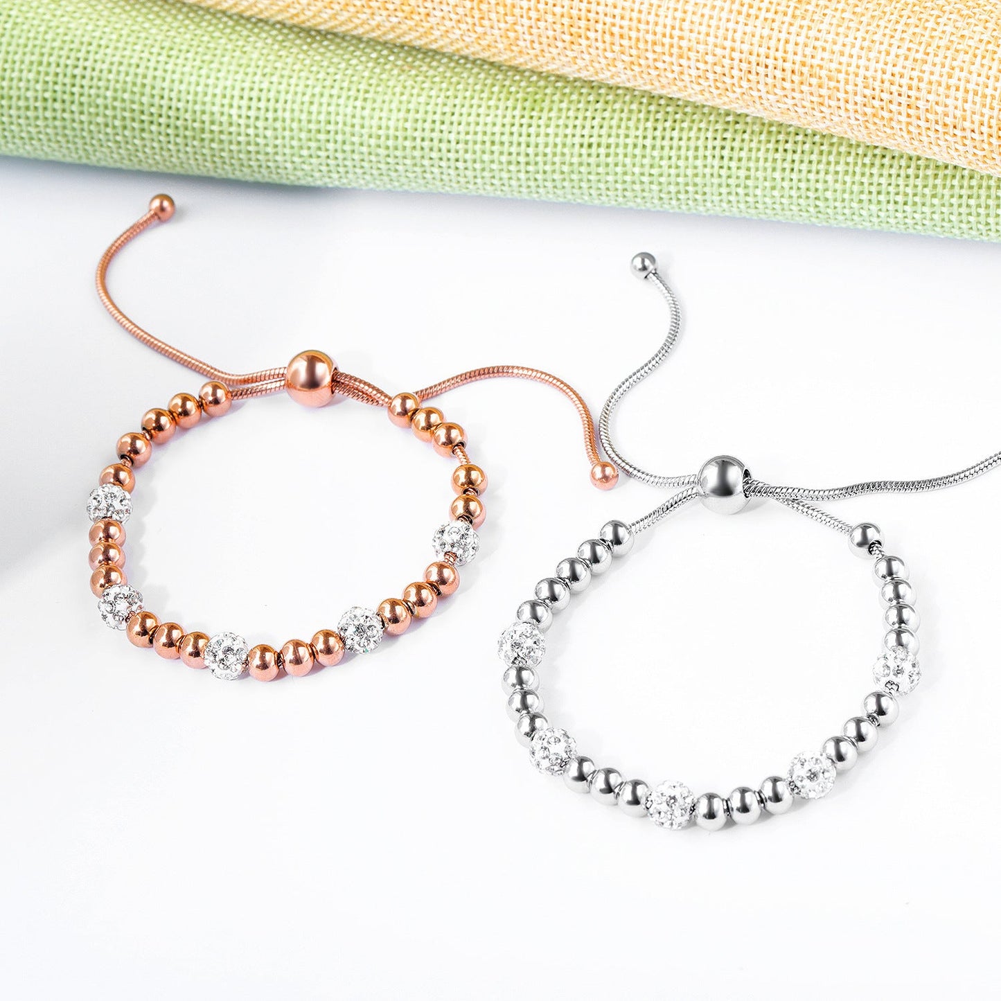 Titanium steel bracelet Rose/Silver