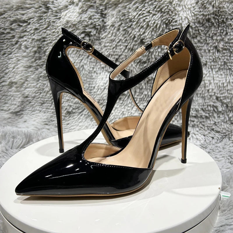 Summer Women T-Strap Pointy Toe High Heel Shoes - T-Strap Pointy Toe High Heel Shoes for Women