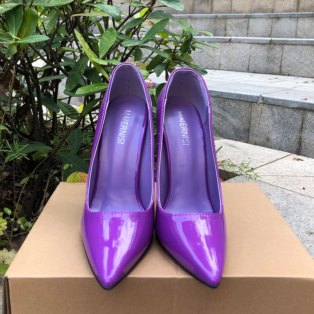 12cm Stiletto Pumps with Thin Metal Super High Heels for Women