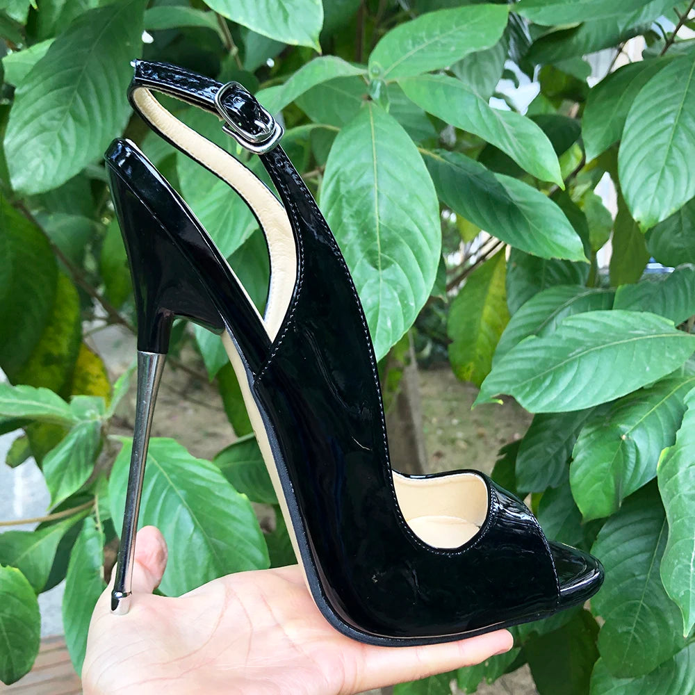 16cm Extreme Metal High Heels Sandals for Women, Sexy Pumps