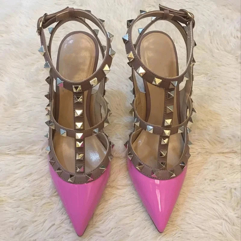Designer Spike Rivets High Heel Gladiator Sandals for Women