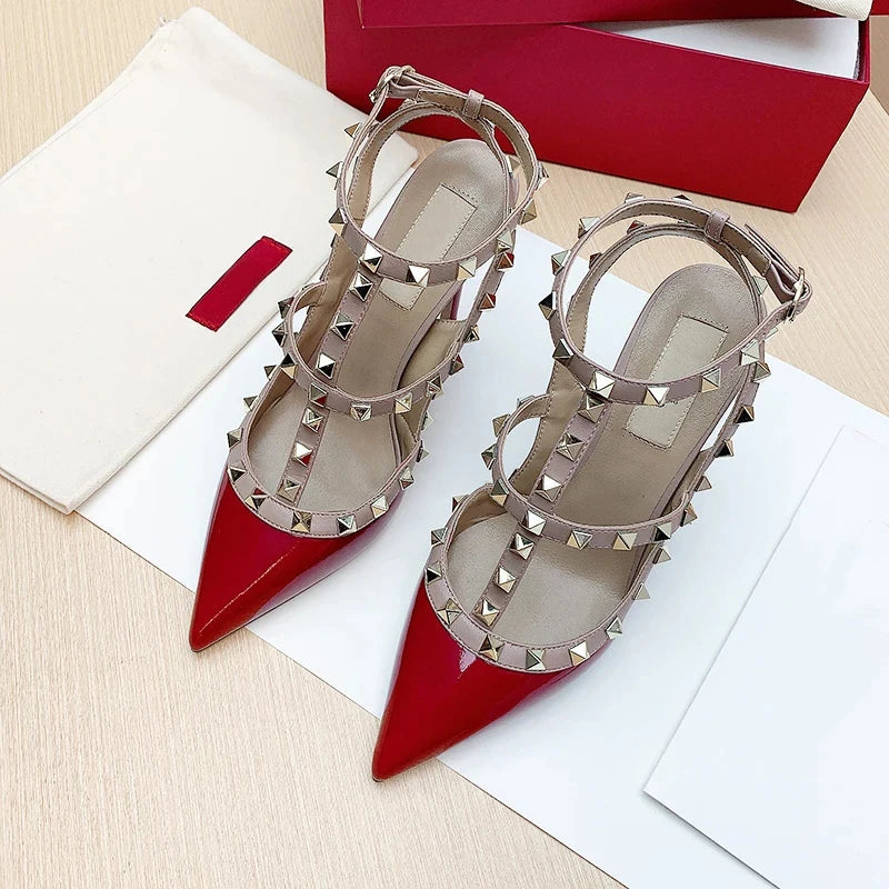 Designer Spike Rivets High Heel Gladiator Sandals for Women