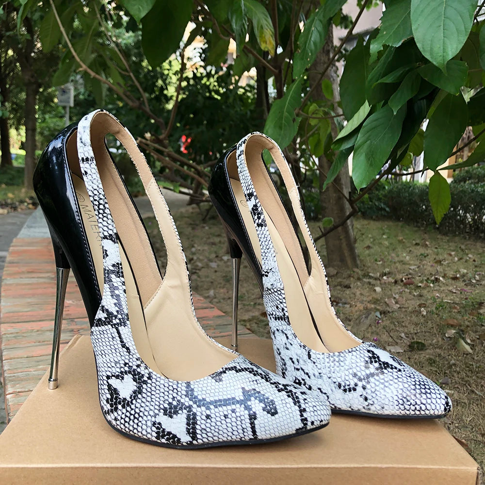 16cm Sexy Extreme High Heels SnakeSkin Pumps