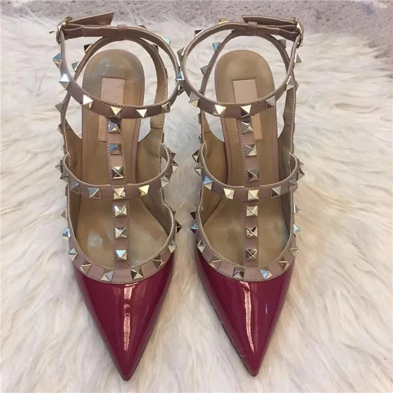 Designer Spike Rivets High Heel Gladiator Sandals for Women
