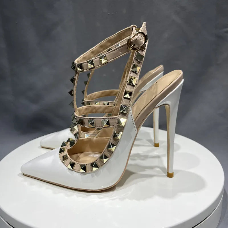 Designer Spike Rivets High Heel Gladiator Sandals for Women