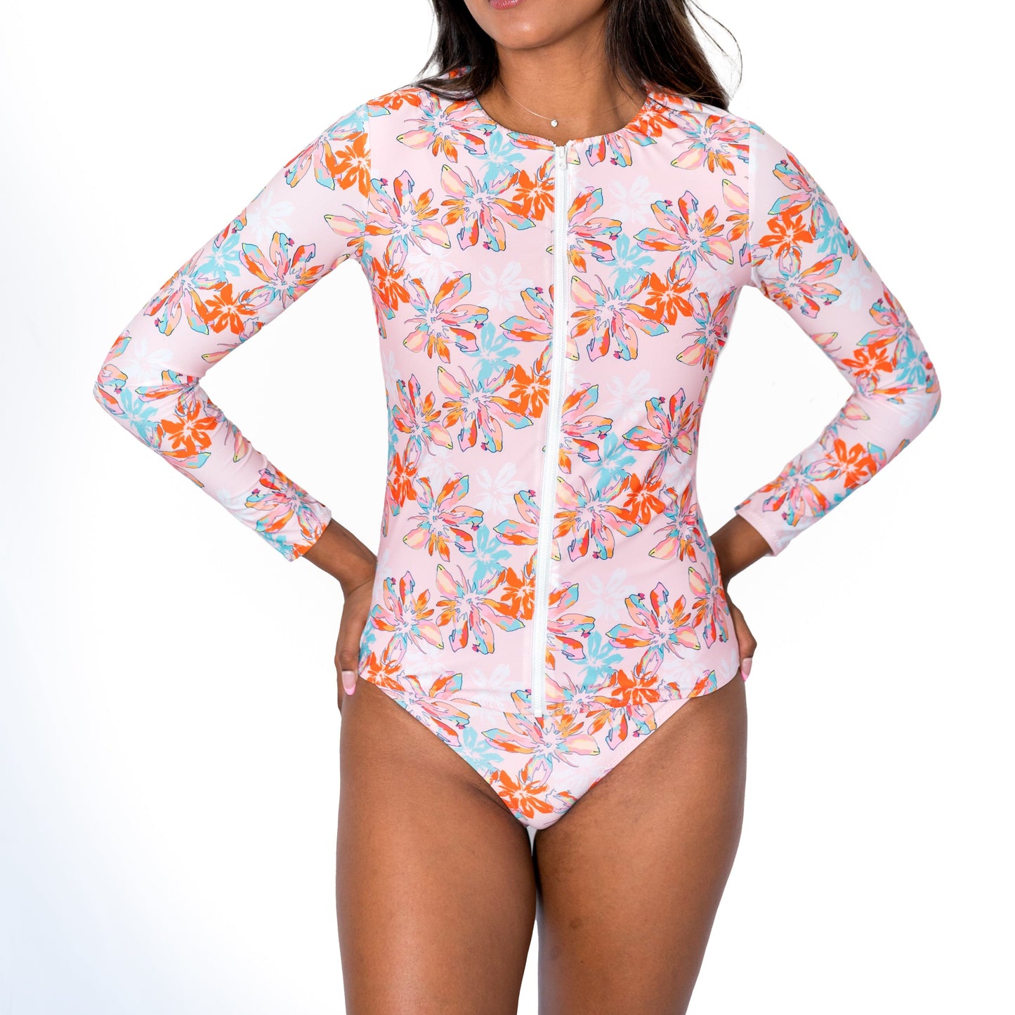 Aima Dora | Zip Up Long Rash Guard - UPV 50+ sun protection