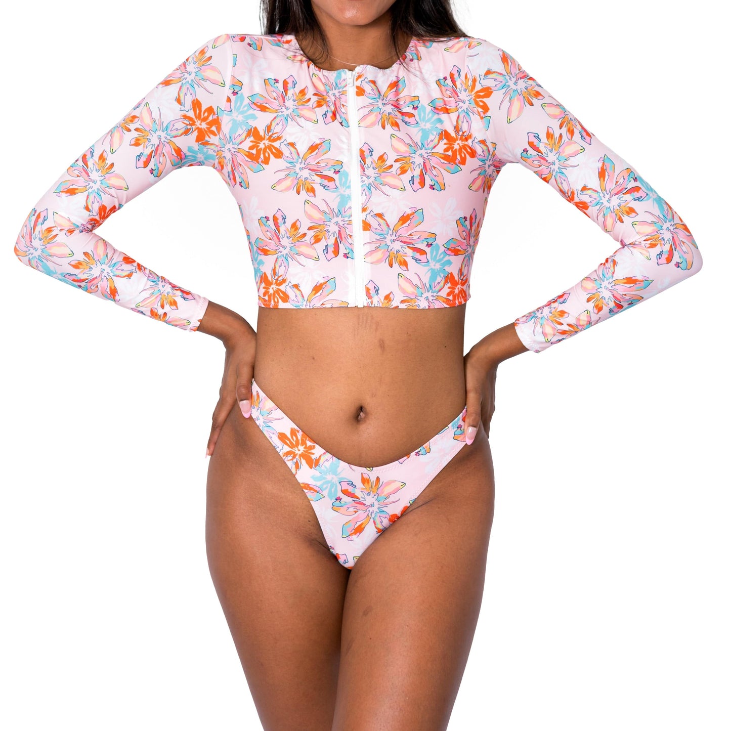 Aima Dora | Zip Up Short Rash Guard - UPV 50+ sun protection
