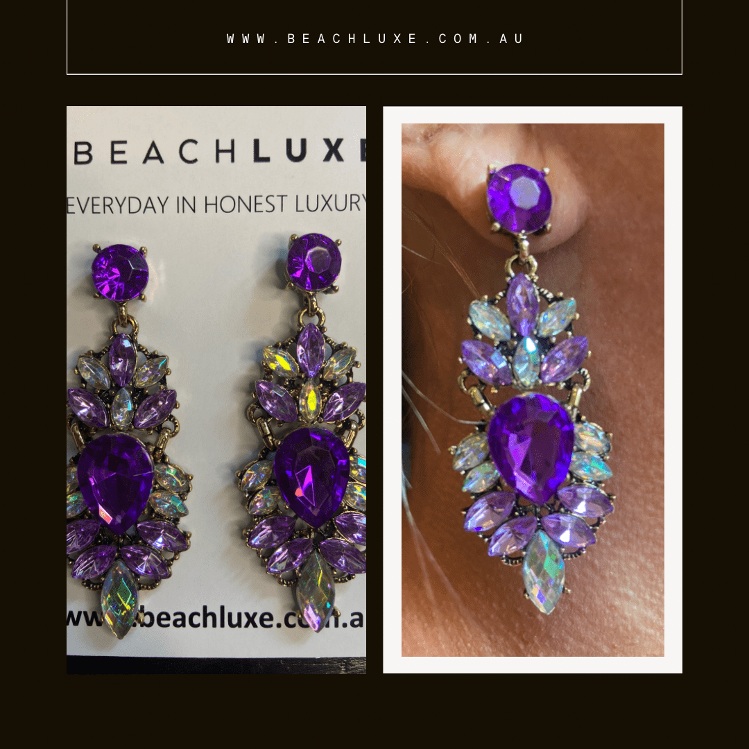 Beach Luxe | Shannon Earrings - Purple