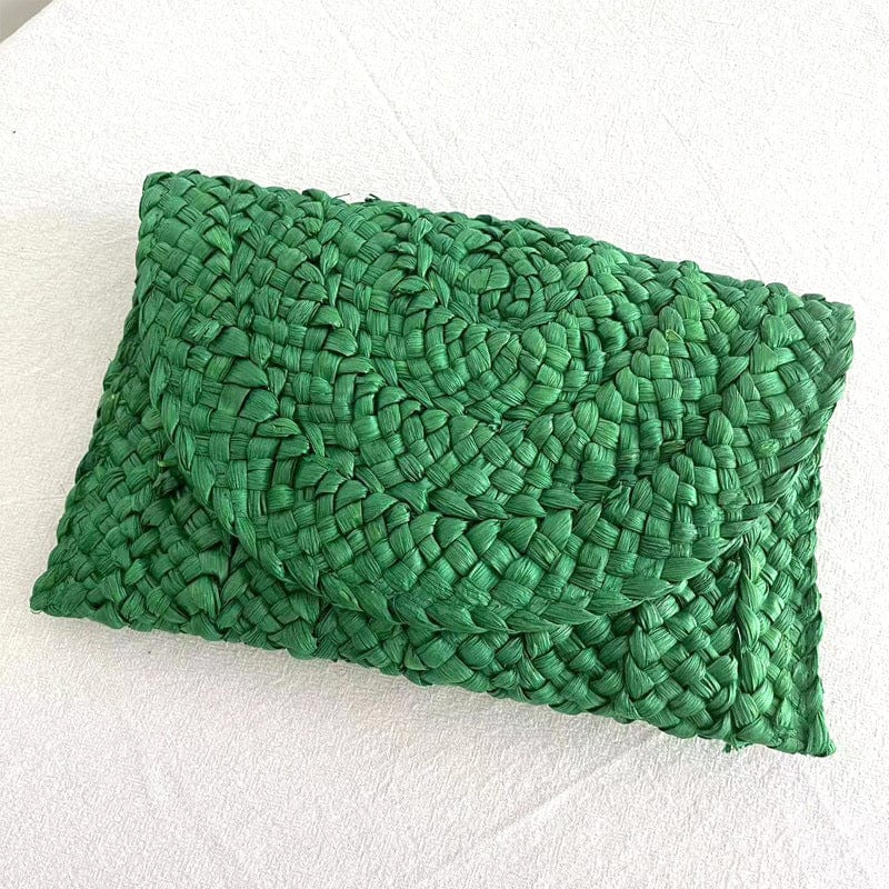 Cornhusk Woven Straw Clutch