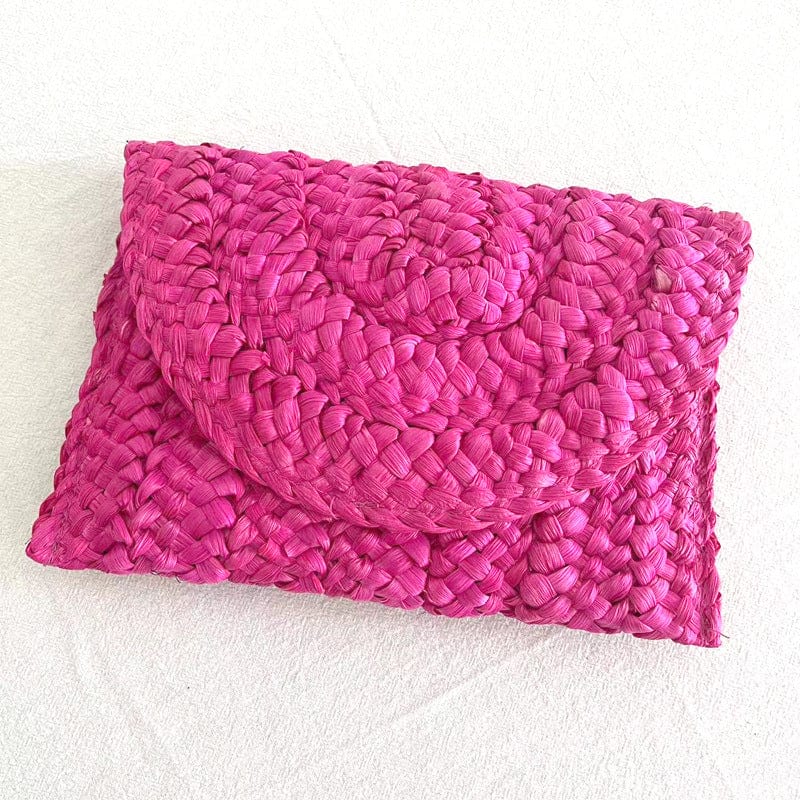 Cornhusk Woven Straw Clutch