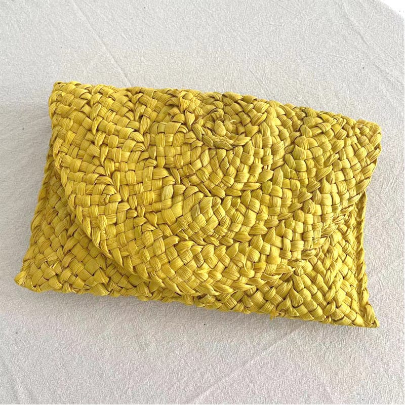 Cornhusk Woven Straw Clutch