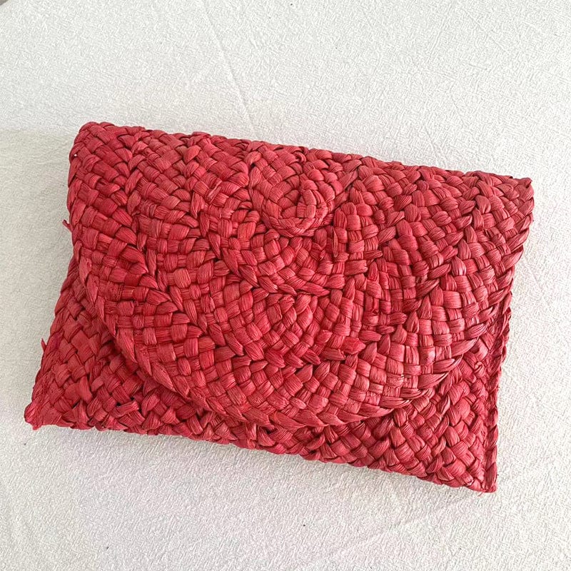 Cornhusk Woven Straw Clutch