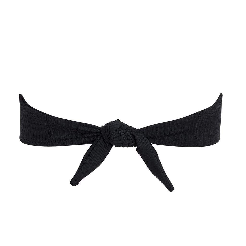 Black Rib Tori Bandeau Bikini Top