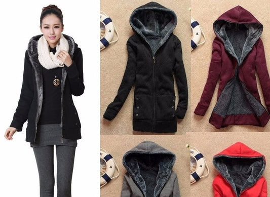 New Korean version of autumn and winter casual hooded long section large size thick sweater