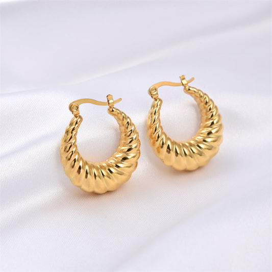 Simple Titanium Steel Earrings