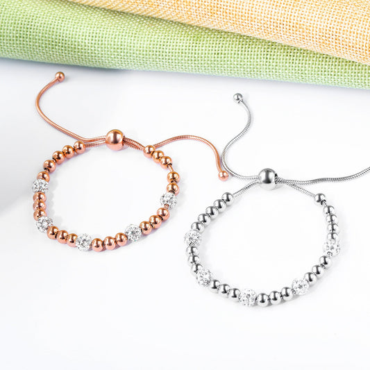 Titanium steel bracelet Rose/Silver