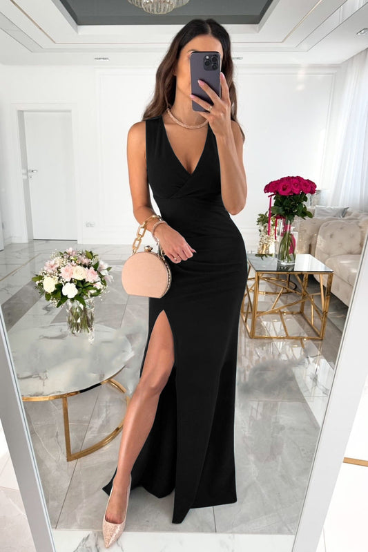 V-neck Sleeveless Dress