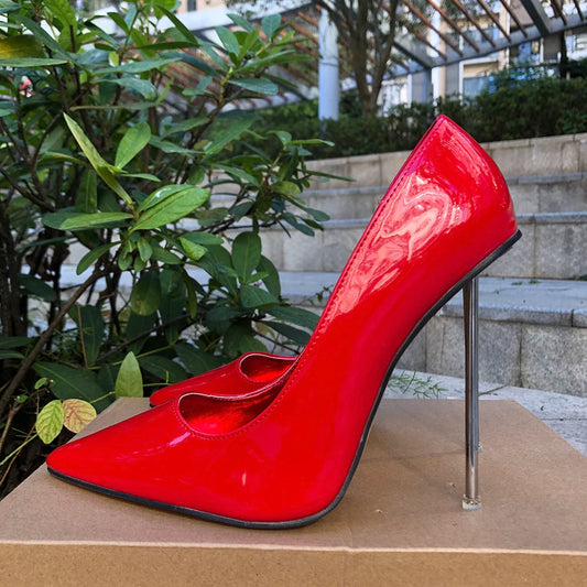12cm Stiletto Pumps with Thin Metal Super High Heels for Women