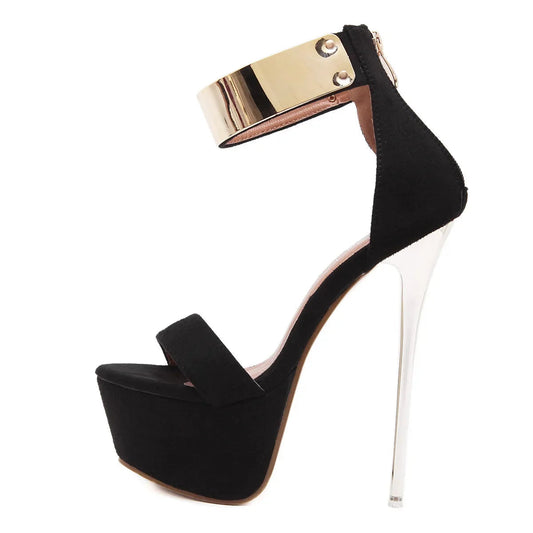 Women Peep Toe Platform High Heel Pumps