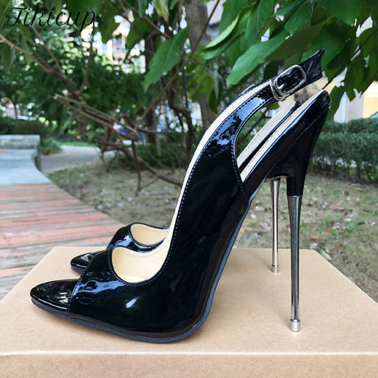 16cm Extreme Metal High Heels Sandals for Women, Sexy Pumps