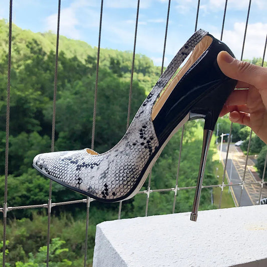 16cm Sexy Extreme High Heels SnakeSkin Pumps