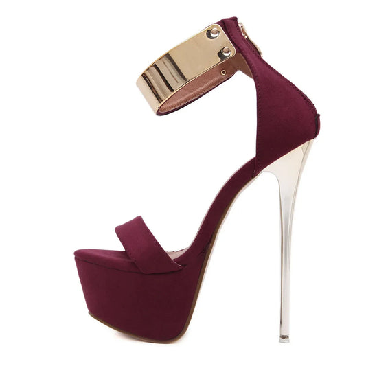 Women Peep Toe Platform High Heel Pumps