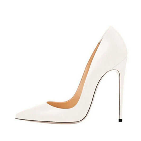 Khaki Brown Matte Pointed Toe Stiletto High Heels for Women