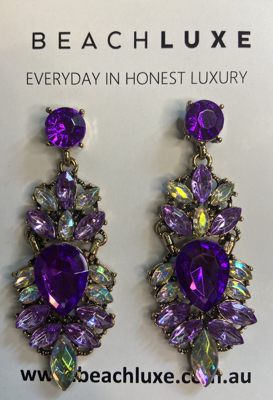 Beach Luxe | Shannon Earrings - Purple