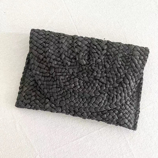 Cornhusk Woven Straw Clutch
